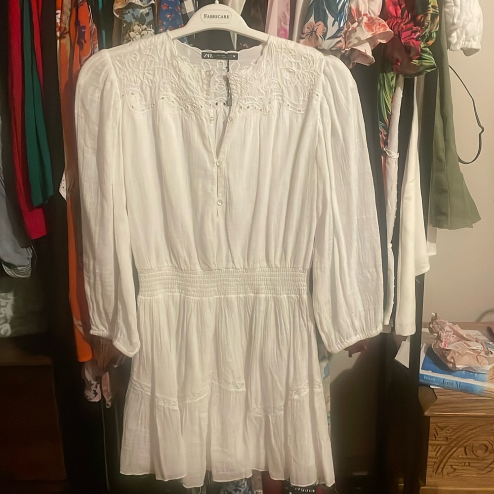 Zara white summer dress